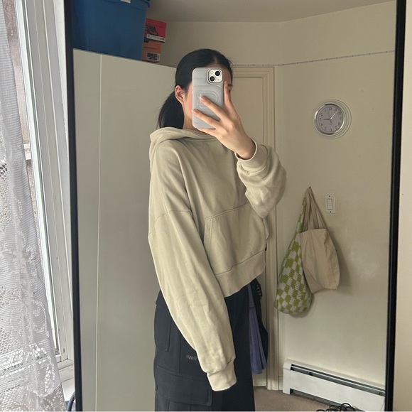 sage green oak and fort cropped hoodie - Picture 1 of 4